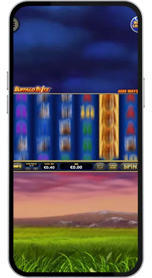 Avvio dei rulli e funzione autoplay nella slot Buffalo Blitz di Playtech